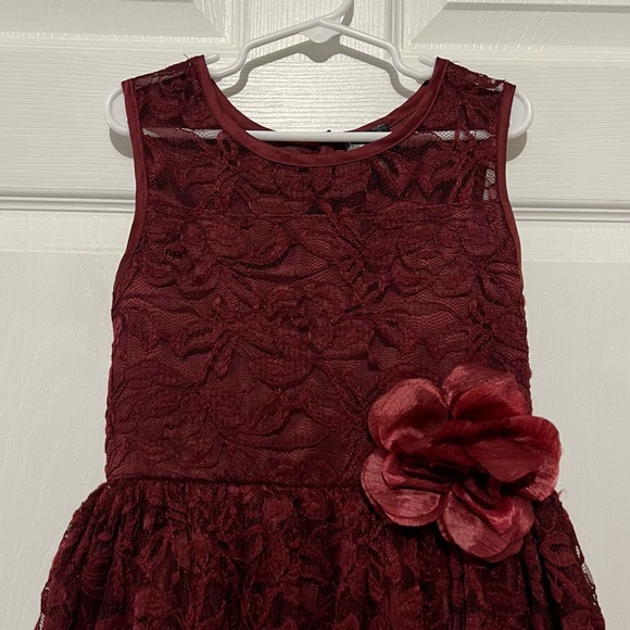 ❄️ Pink & Violet - Girls Lace Dress - Picture 2 of 7